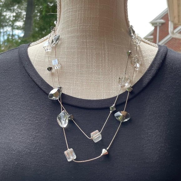 Vintage Long Necklace w/ Earrings! Sparkle Baby!! VGVC! - Picture 1 of 8